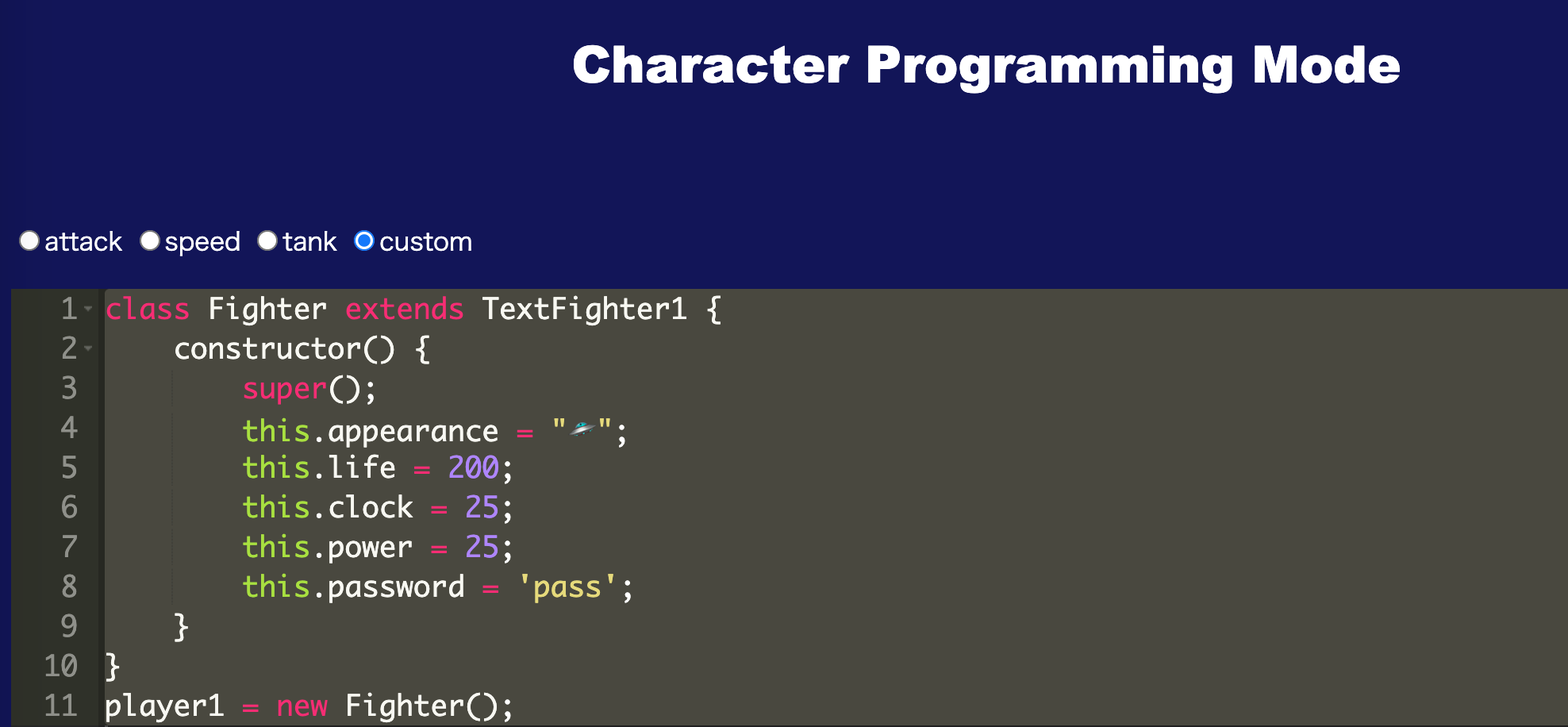 characterProgramming